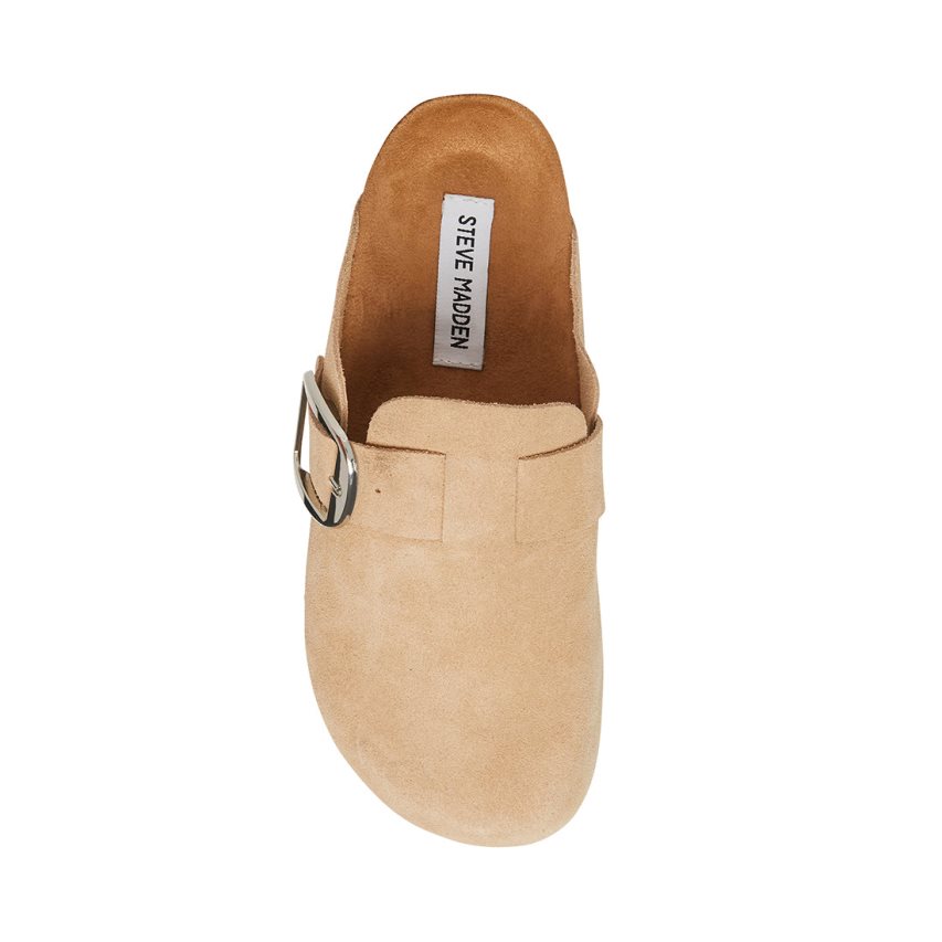 Loafers Steve Madden Social Gamuza Mujer Beige | ES UMS210